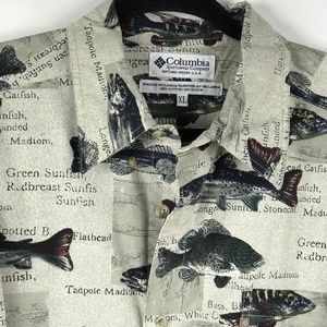 Columbia | Shirts | Columbia Shirt Xl Fish Graphics Ls Button Front ...